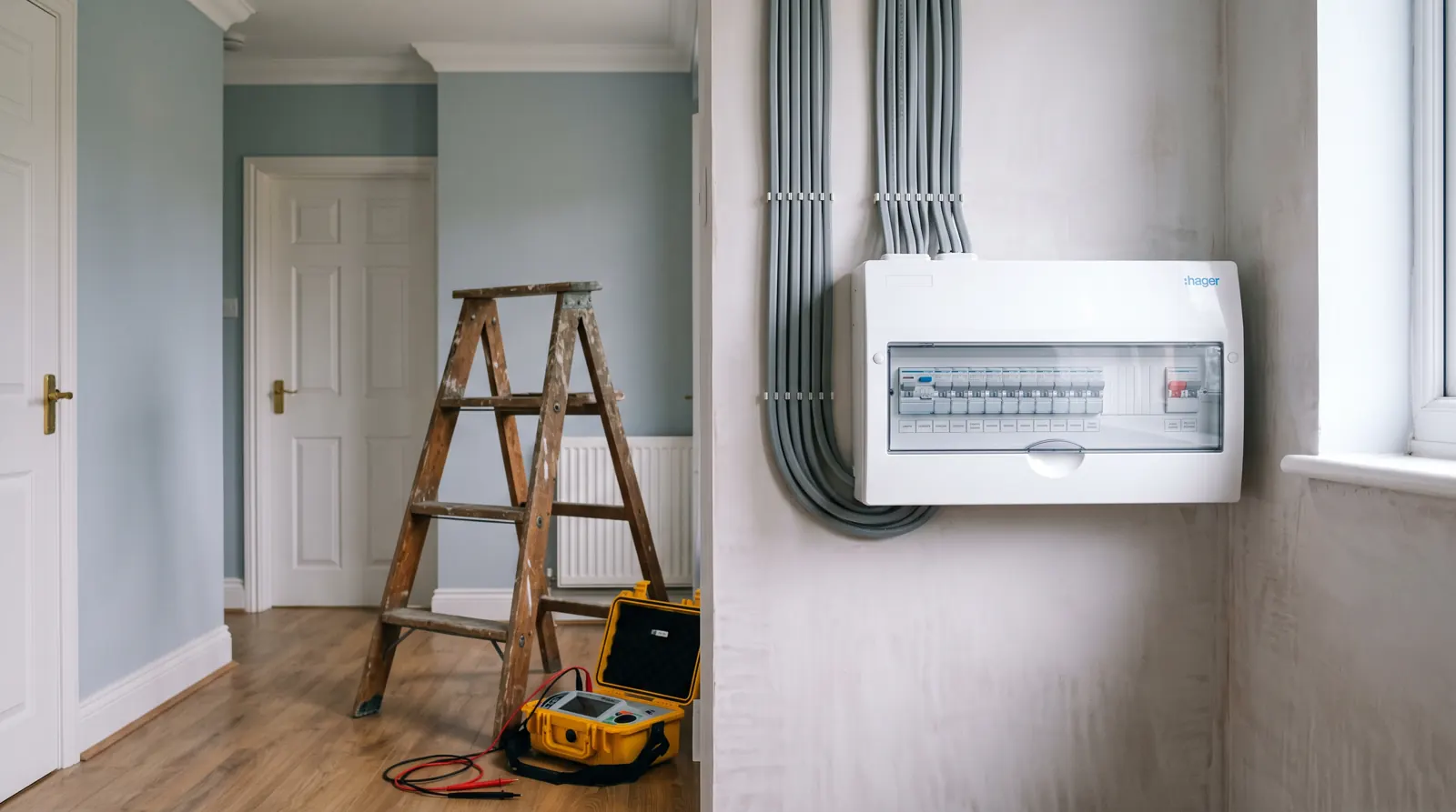 Newly installed consumer unit with RCBO protection in a Kent home