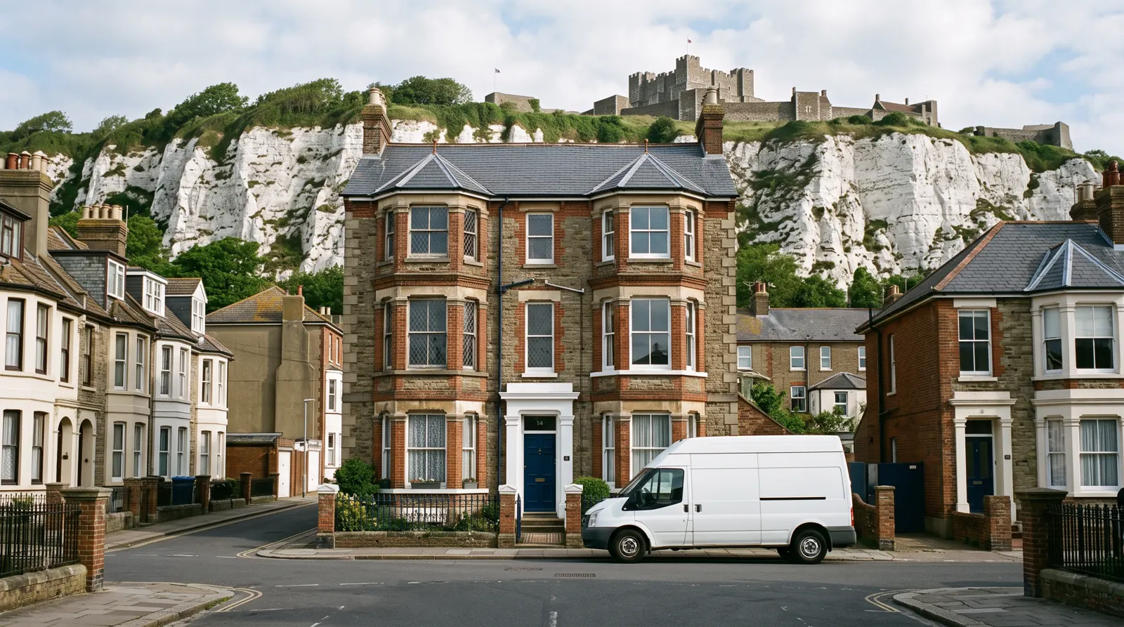 Electrician arriving at a home in Dover
